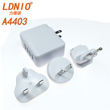 LDNIO力德诺A4403手机充电器4位USB插孔英规欧式美标澳规中规插头