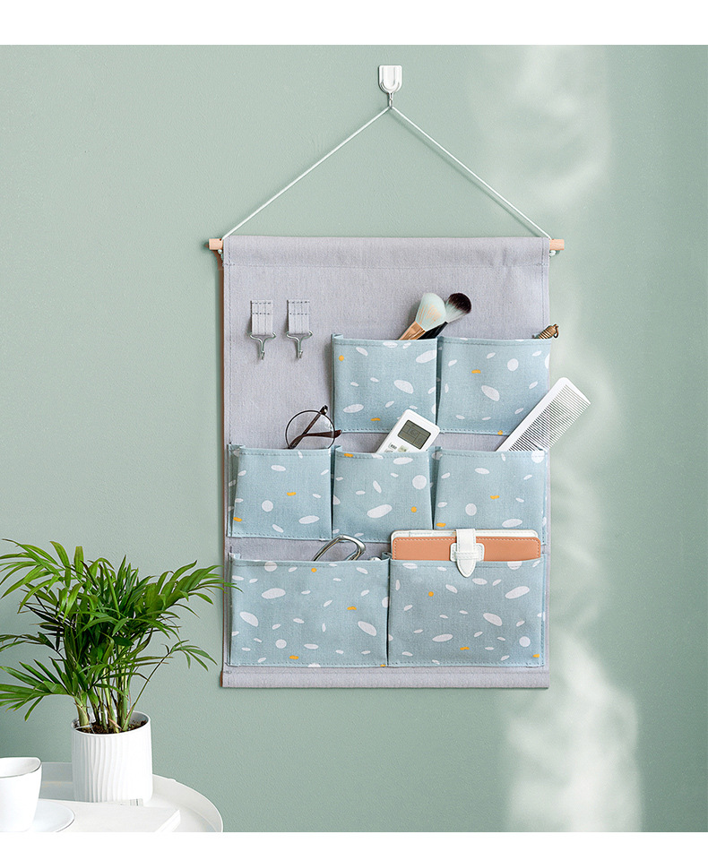 袜子布艺收纳袋挂袋墙挂式门后床头包包学生杂物收纳神器储物袋