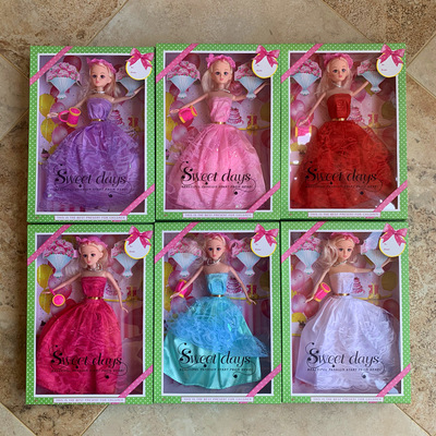 热销乐乐芭比娃娃礼盒套装女孩玩具洋娃娃过家家培训班混批礼地摊