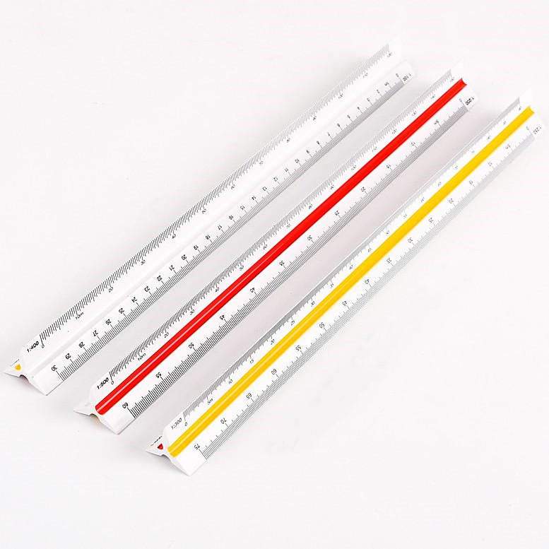 海鸟比例尺三棱制图室内设计绘图多功能建筑专业图纸三菱测量工具-阿