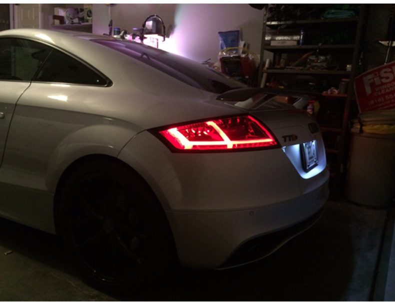适用于奥迪tt尾灯总成06-13款改装led行车灯 熏黑款后尾灯 秀山-阿里