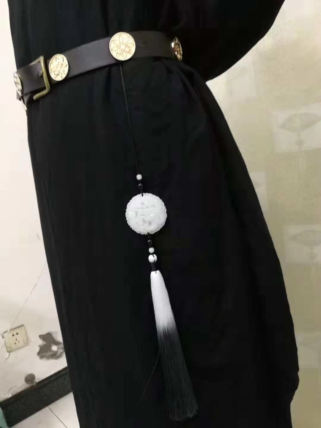 汉服古风玉佩腰佩渐变流苏禁步古装腰间配饰男女刻字腰坠【龙吟】