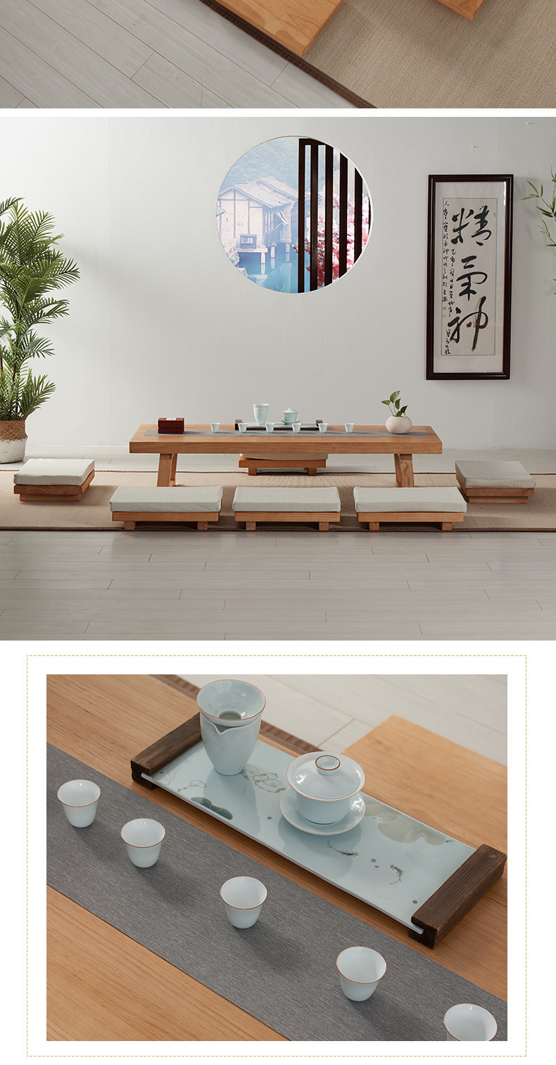 日式简约禅意实木茶桌酒店民宿榻榻米家用客厅泡茶台矮脚茶几定制