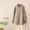 Chinese style Retro Broken flowers Light and thin cotton-padded clothes coat Autumn and winter Cotton clip Cotton and hemp Chinese style frog Cotton jacket Chinese style Retro Broken flowers Light and thin cotton-padded clothes coat Autumn and winter Cotton clip Cotton and hemp Chinese style frog Cotton jacket