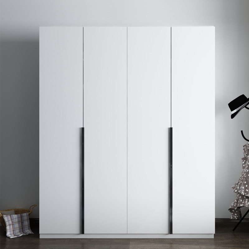 衣柜现代简约家用卧室双开门白色三四五六门柜子北欧小户型大衣橱