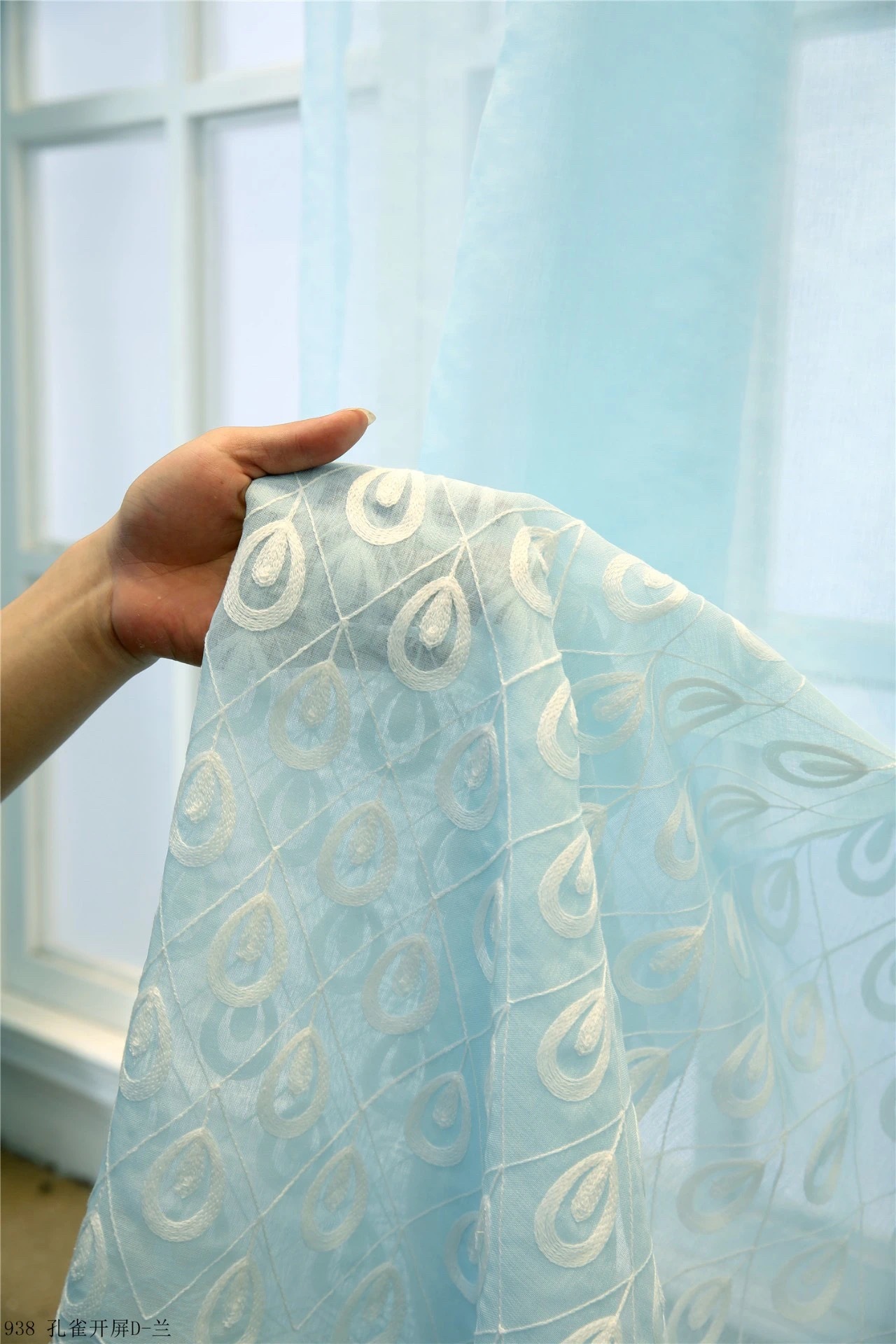 多色绣花纱刺绣白色粉色窗纱客厅阳台卧室飘窗定制落地窗成品纱帘