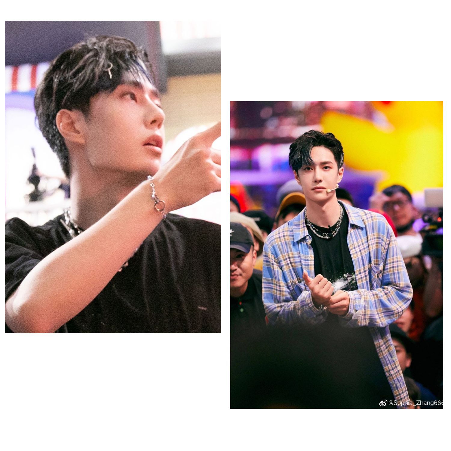 王一博同款手铐手链 奶瓶珍珠叠戴项链ins风嘻哈时尚潮人街舞吊坠