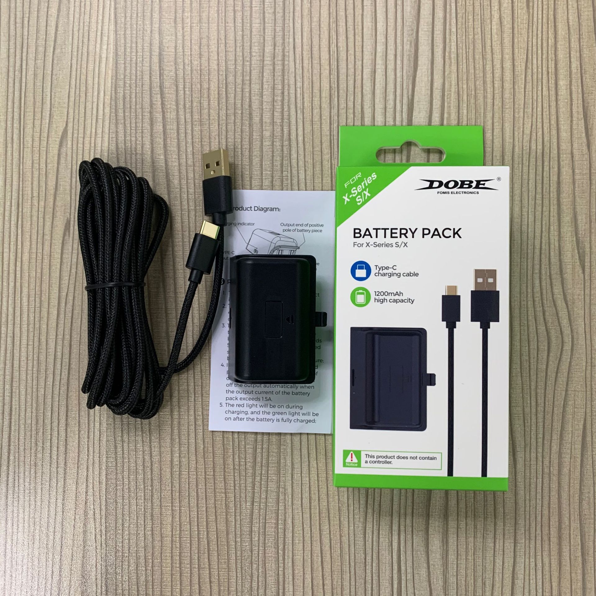 xboxseriesx无线手柄电池包xsx手柄充电电池 usb线1200毫安电池