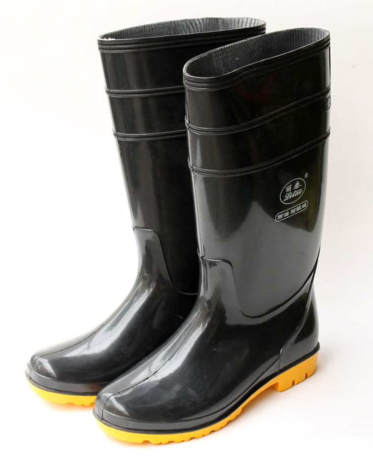 丽泰黑色男女高筒水鞋防水雨靴靴子雨鞋雨天出行防护耐酸碱