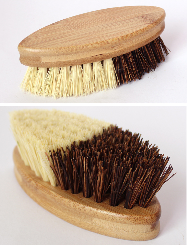 跨境热销天然剑麻仙人掌植物纤维椰棕刷厨房用刷梭形蔬果刷锅碗刷