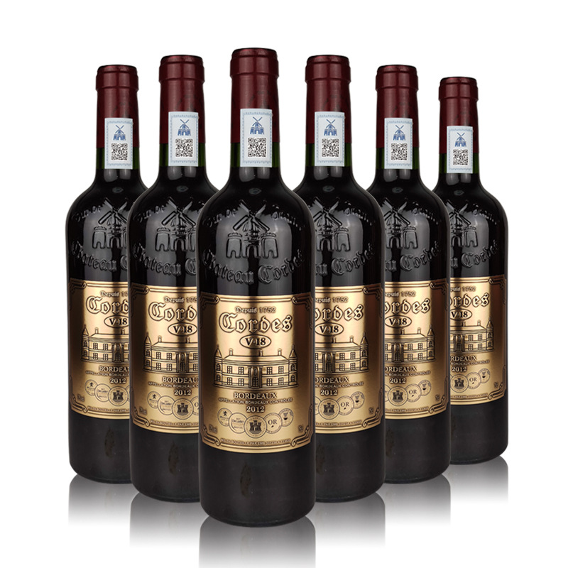 法国原瓶红酒卡图磨坊波尔多老风车干红葡萄酒750ml/瓶v18