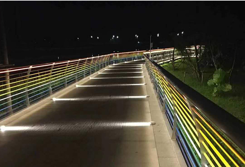 来图定制 不锈钢护栏 灯光护拦 景观灯光防撞护栏定制 现货供应