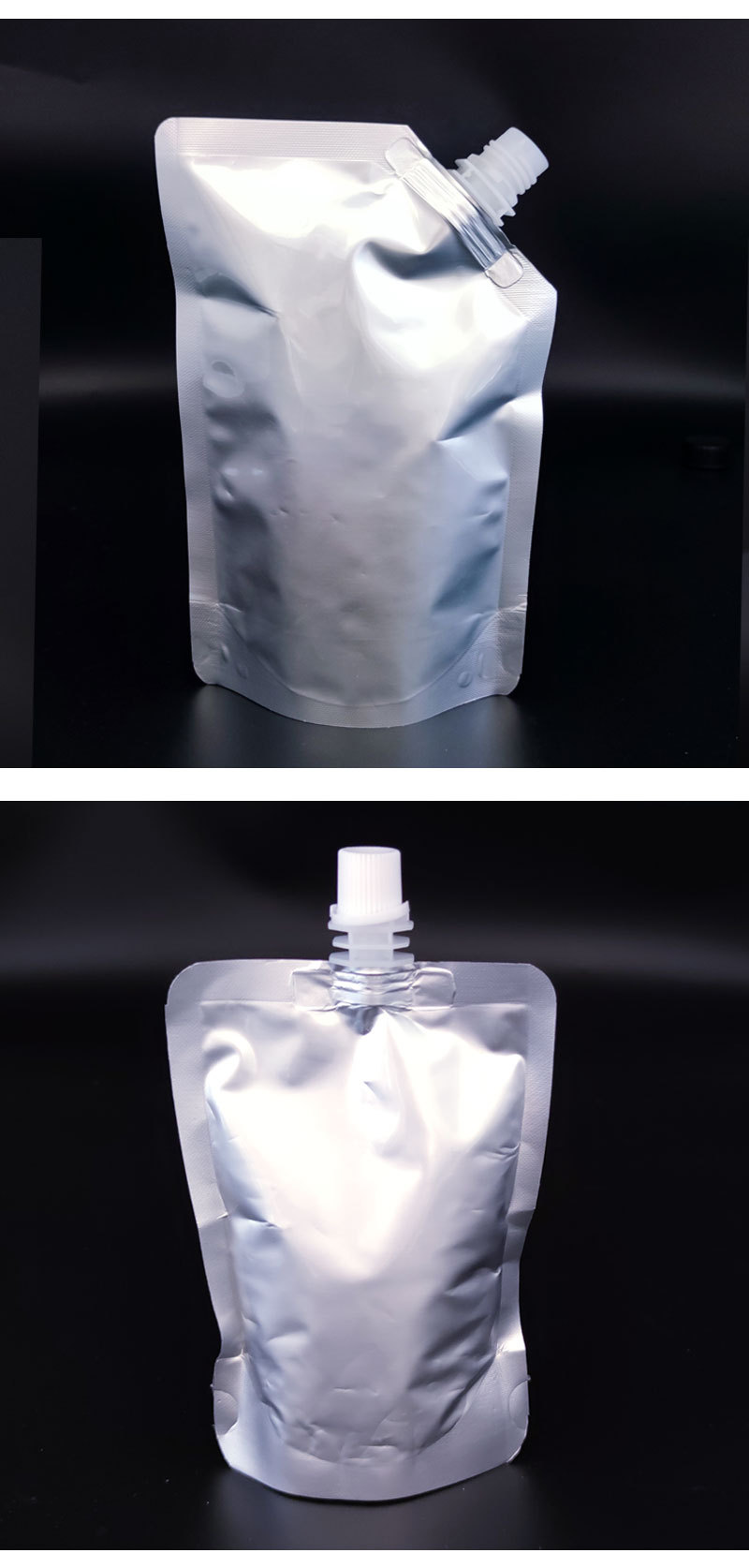 现货液体食品包装袋果汁饮料分装袋纯铝箔吸嘴袋避光防漏自立袋子