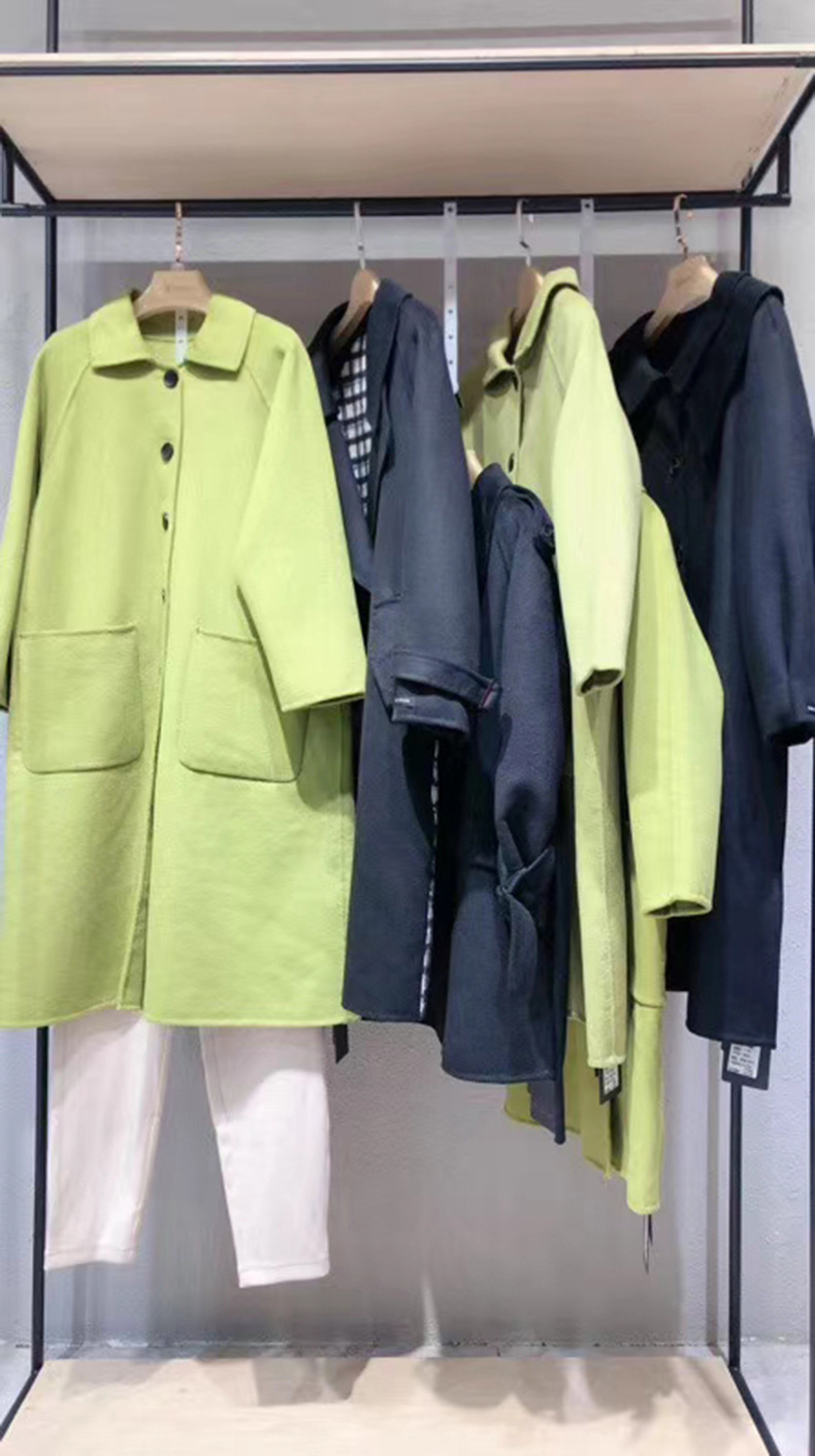 mili双面羊绒大衣20冬品牌折扣女装专柜撤柜库存尾单清仓处理批发