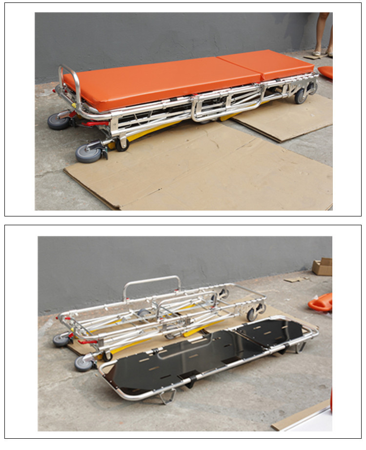 铝合金救护车担架 可分离式急救担架 120自动上车担架 救援担架车