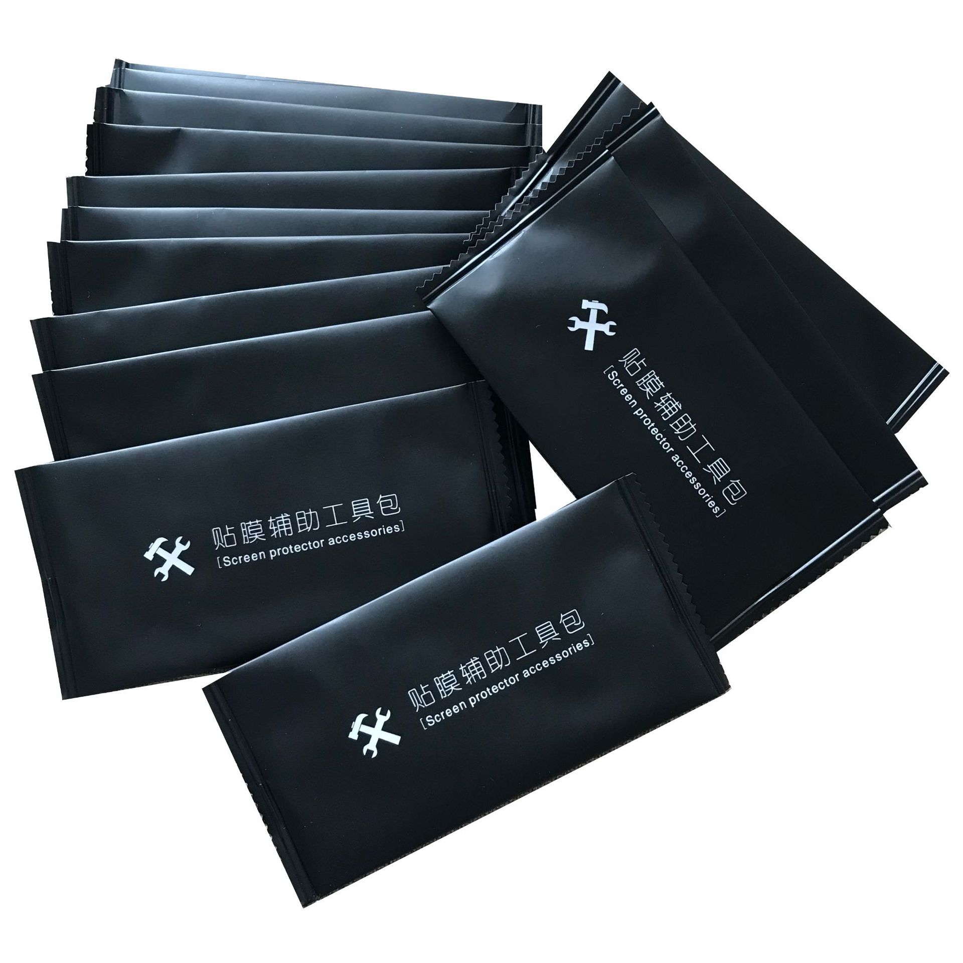 适用手表贴膜 2 1辅助工具包 手机屏幕清洁套装 酒精包 除尘贴