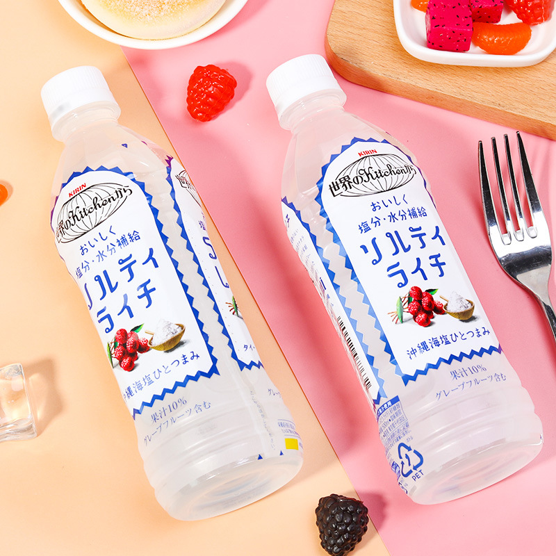 日本进口麒麟kirin海盐荔枝味复合果汁饮料夏日清凉饮料500ml批发