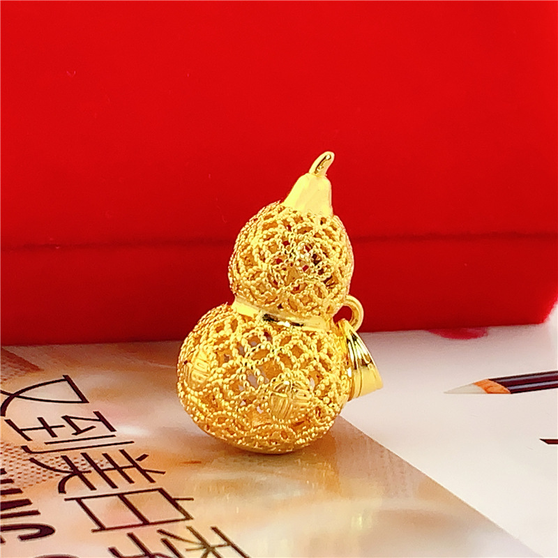 越南沙金花丝镂空葫芦吊坠女 民族风金店同款仿皇家非遗手工艺