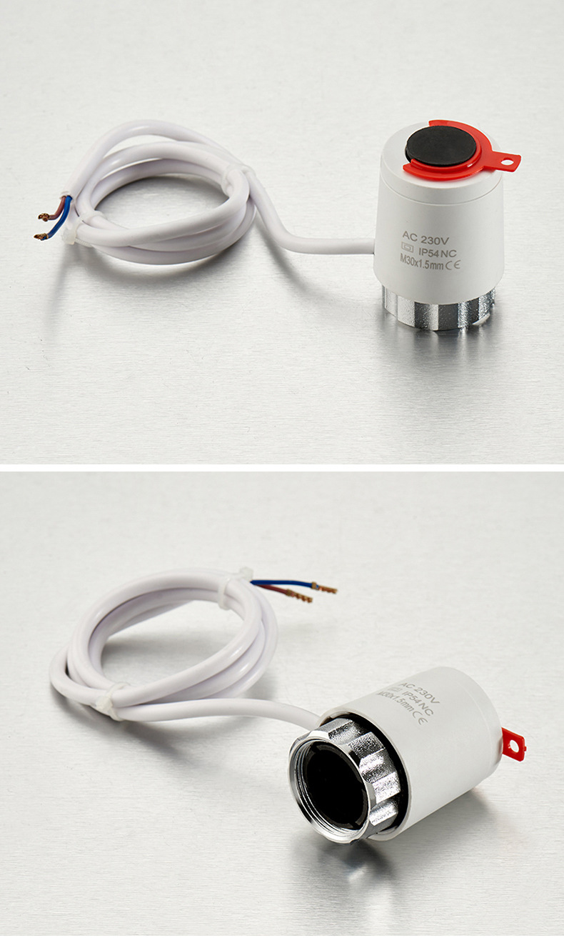 桥盾阀门常开常闭式电热执行器地暖分水器液晶面板恒温电动执行器