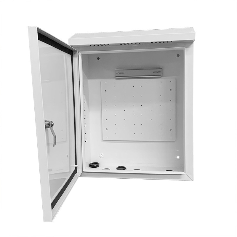 监控防雨设备箱室外防雨加厚光油白漆面户外交换机盒强弱配电源箱