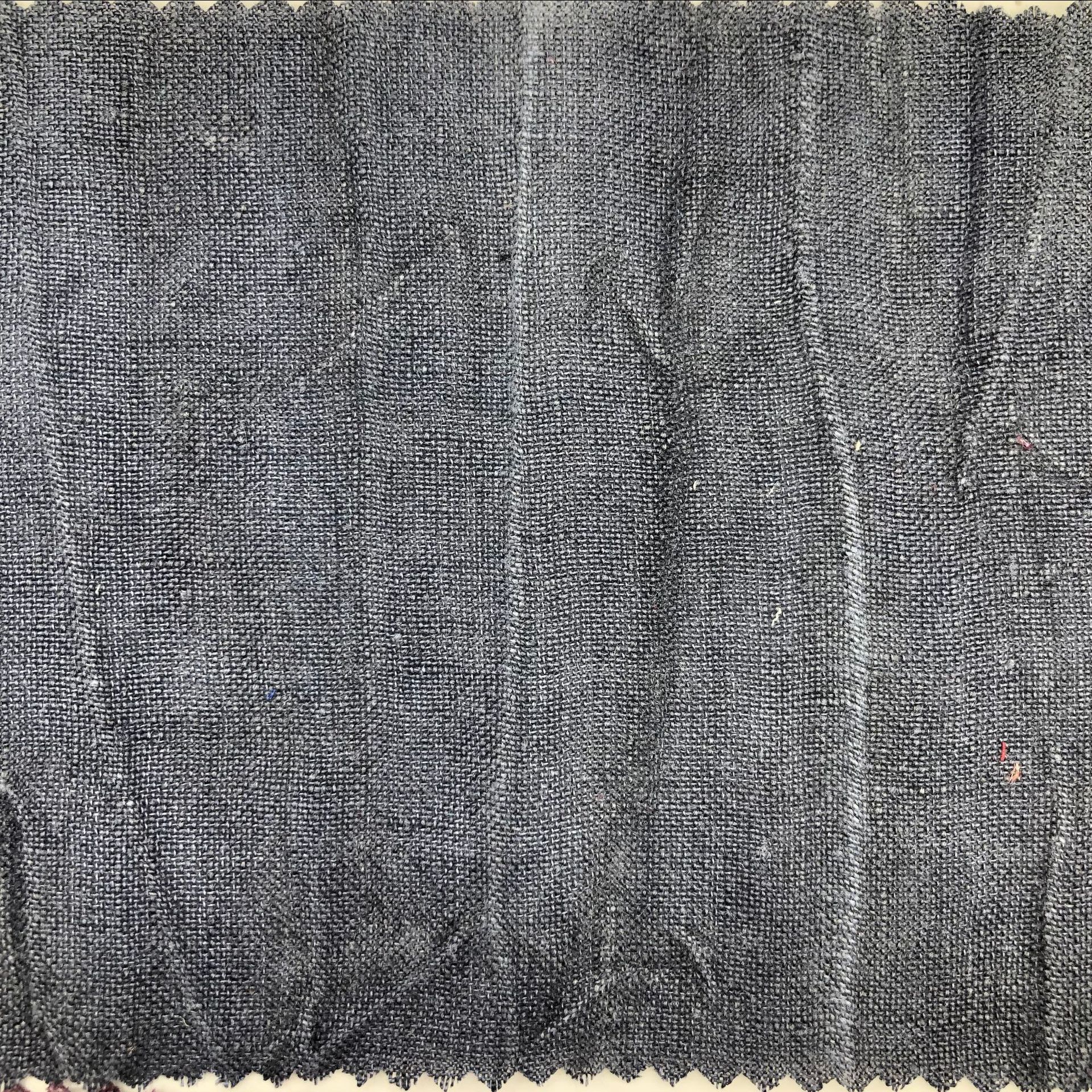 重洗水纯亚麻 肌理感麻 扎染面料厂家直销自然皱布 汉服 茶艺森系