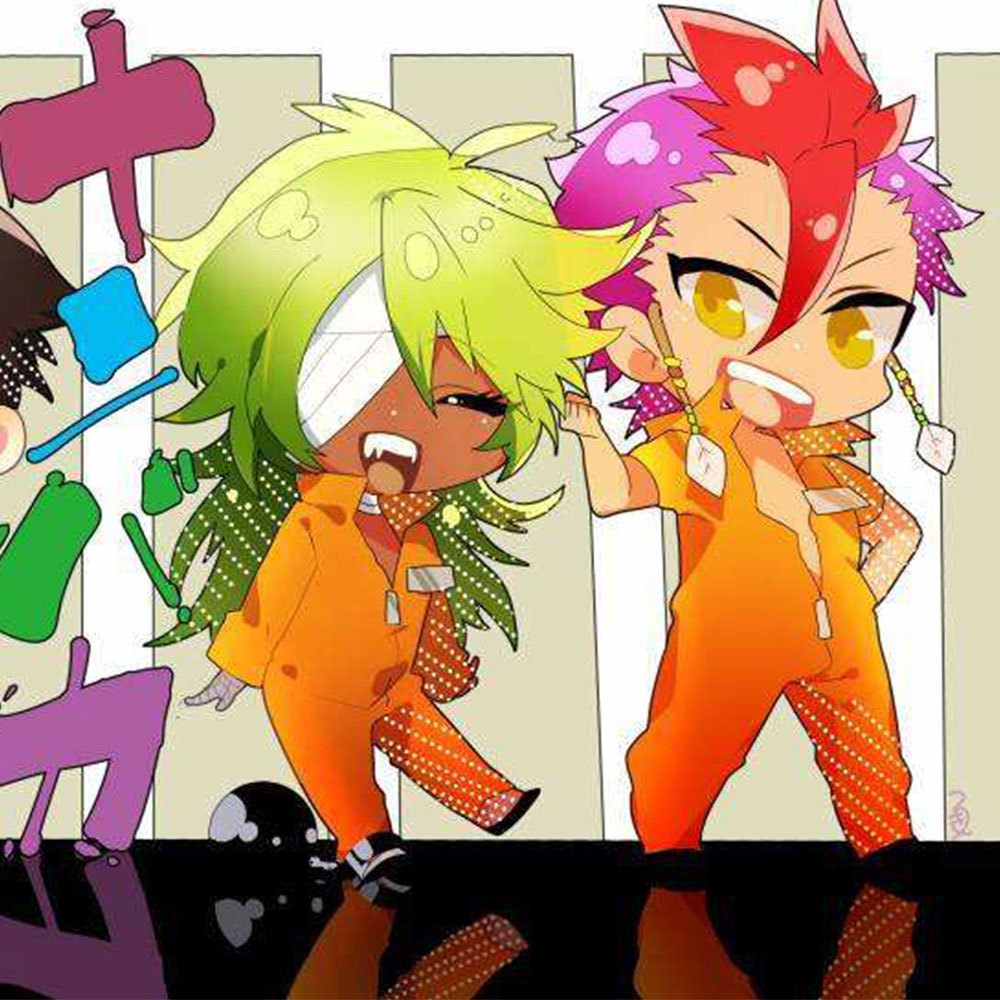 鑫博缘cosplay 服装服饰 黑白来看守所 niko/rock 印花手套 cos服