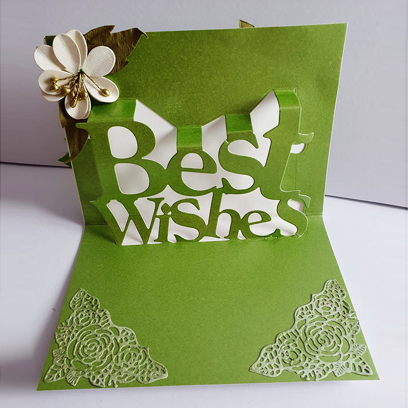 scrapbooking diy切割刀模 碳钢刀模 压花刀模best wishes英文