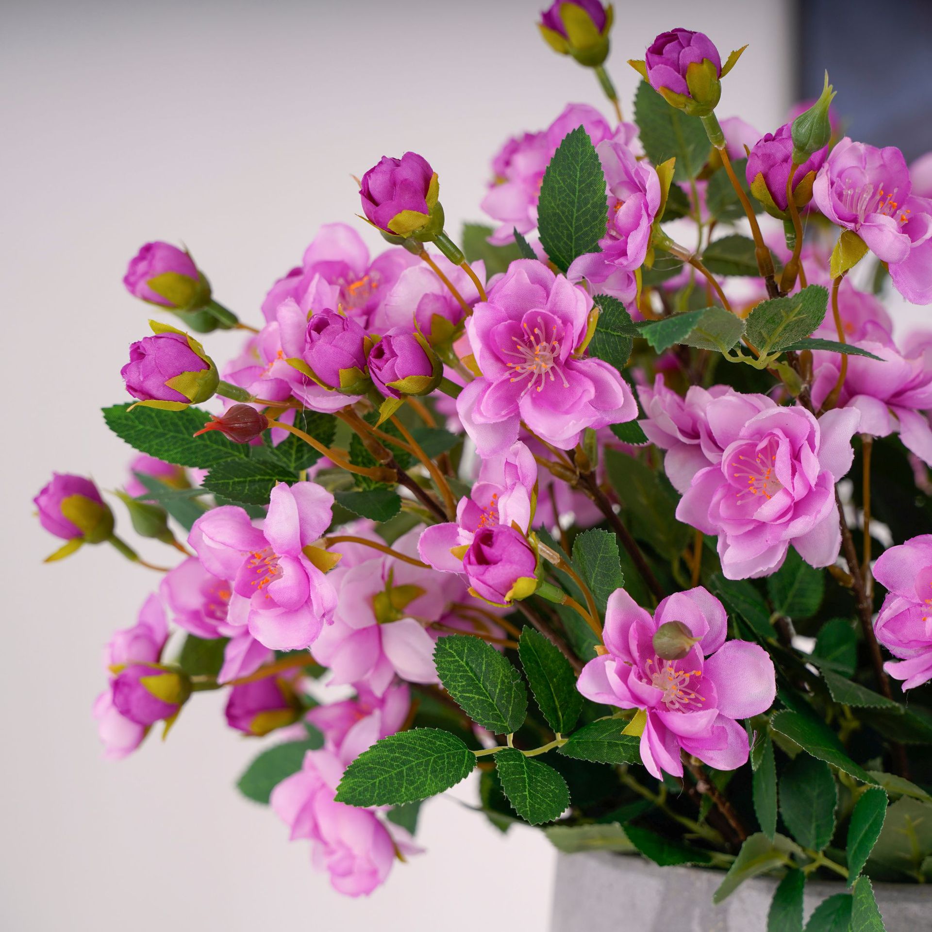 工厂批发栀子花 拍照摄影道具茶玫 居家装饰仿真花 茶花假植物