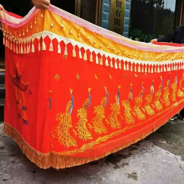 厂家直销殡葬用品棺罩棺材罩子棺材装饰品双层加纱小龙凤全国包邮