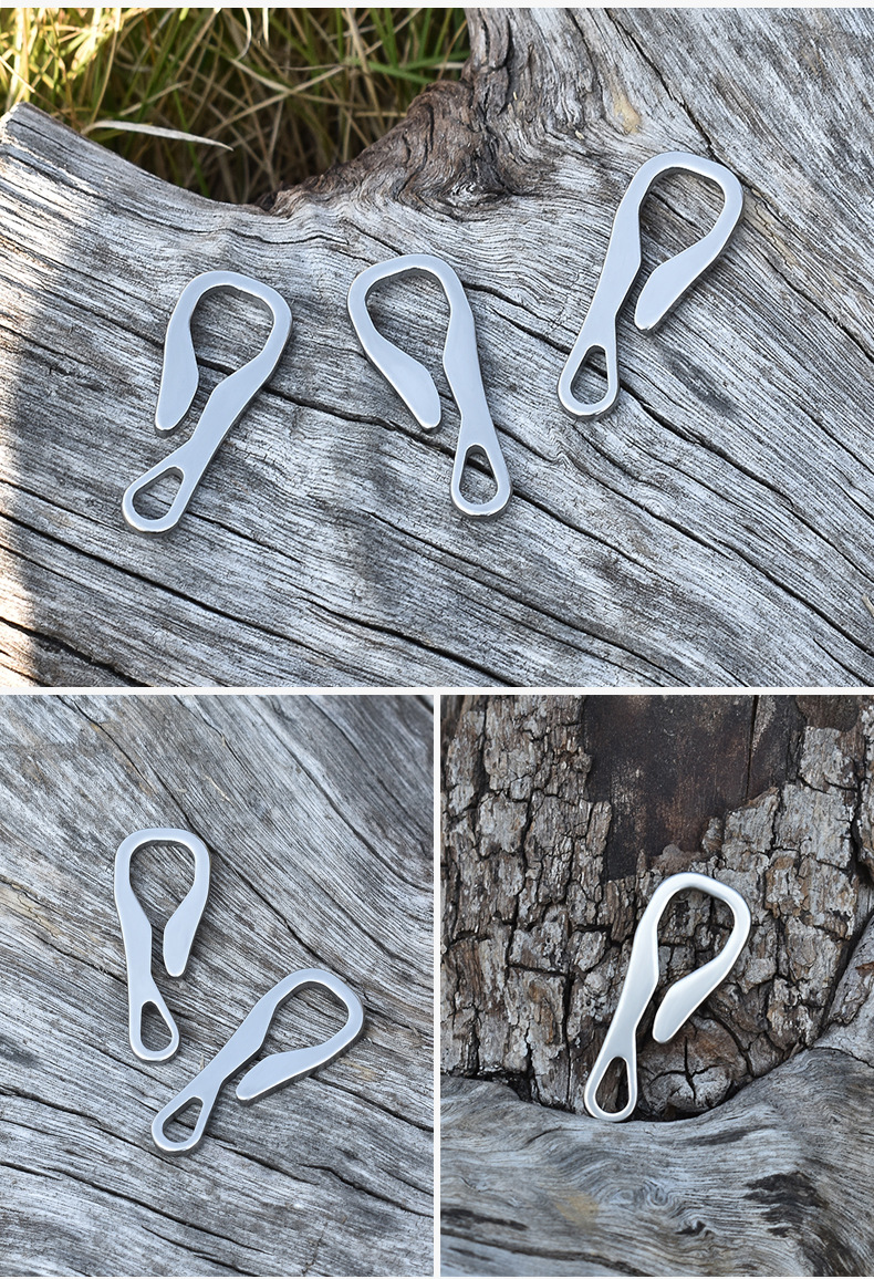 眼镜蛇夹小号送钥匙环不锈钢便携裤袋夹 钥匙扣挂扣