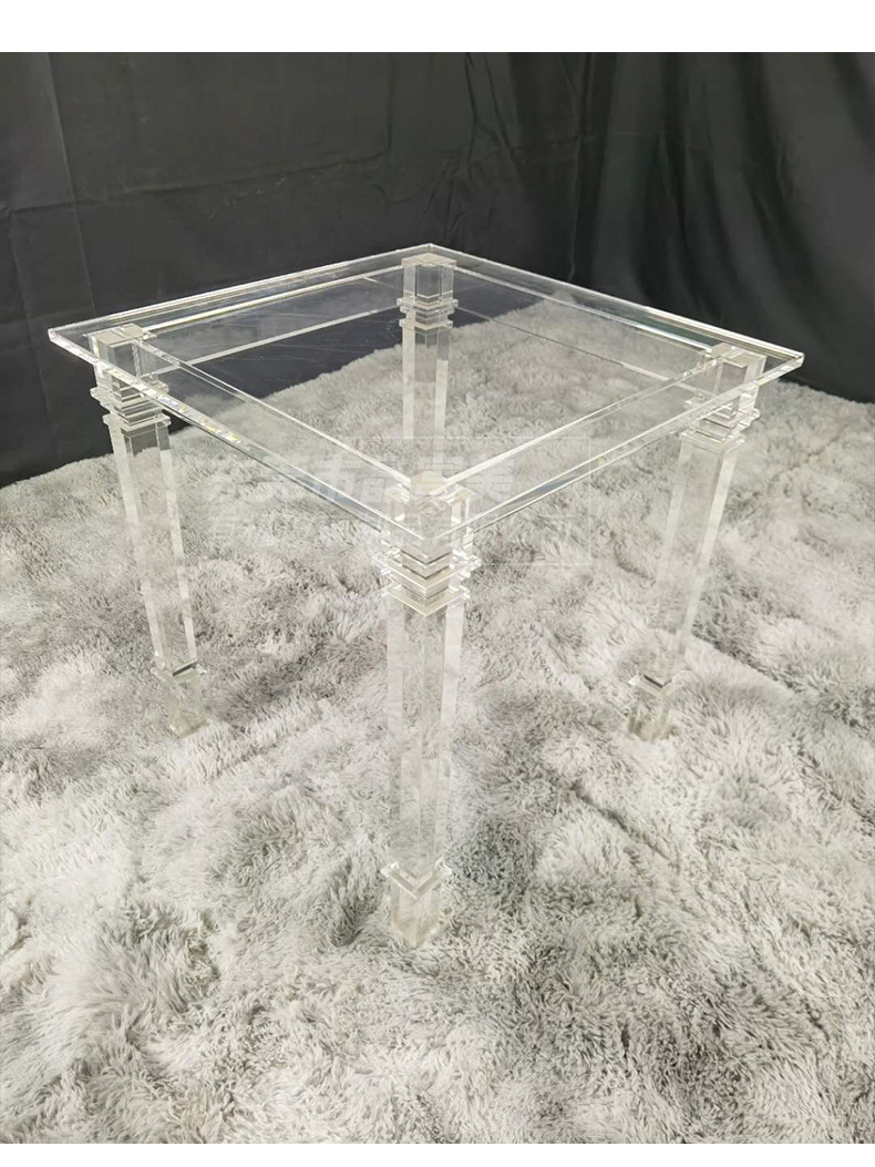 透明亚克力水晶茶几北欧休闲客厅茶桌方形时尚轻奢有机玻璃咖啡桌