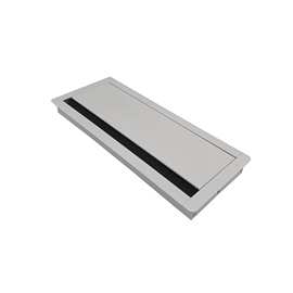 abs铝合金穿线电脑桌面走线盒方形线孔盖穿线尺寸可定家具配件