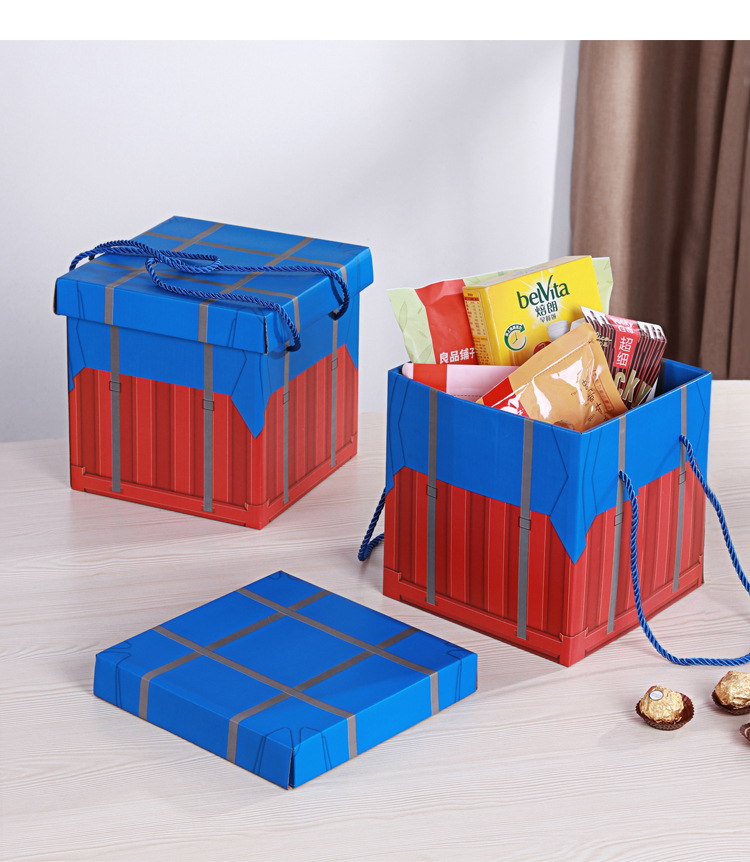 空投纸箱零食大礼包包装礼盒抖音同款吃鸡绝地求生创意空投盒现货