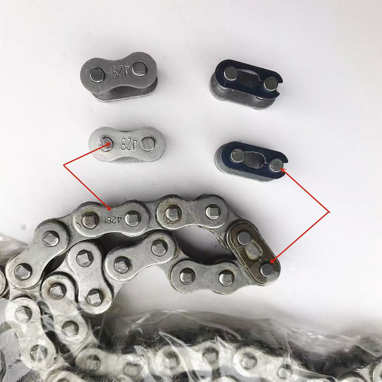 密集柜链条分段接头 08b链条半节过度接头 428链条连接接扣配件