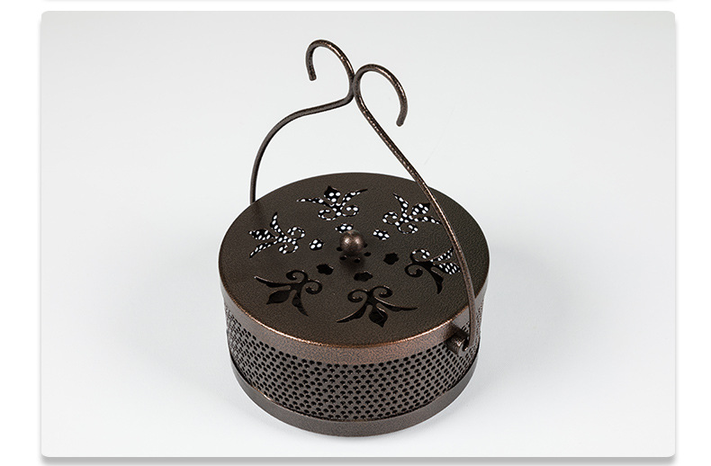 现货复古铁艺香炉多种场合适用熏香炉镂空禅意厂家直供量大从优