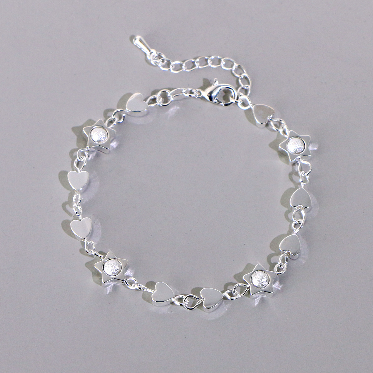 跨境热销星星手链韩版时尚桃心星星手链秀气女款时尚百搭韩版饰品