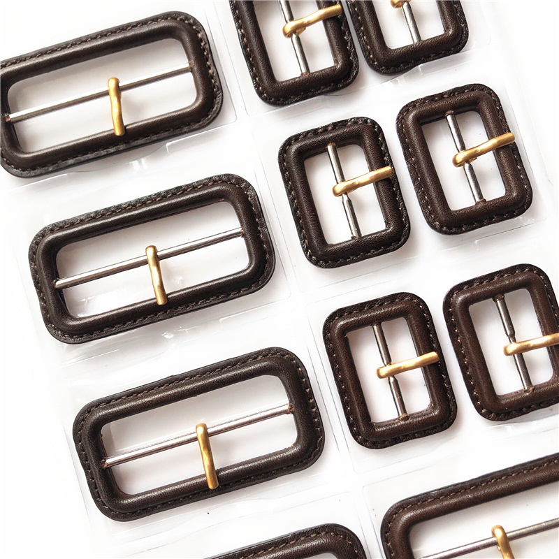 真皮日字扣风衣腰带调节扣大衣日子扣皮包扣真皮三档扣5色现货
