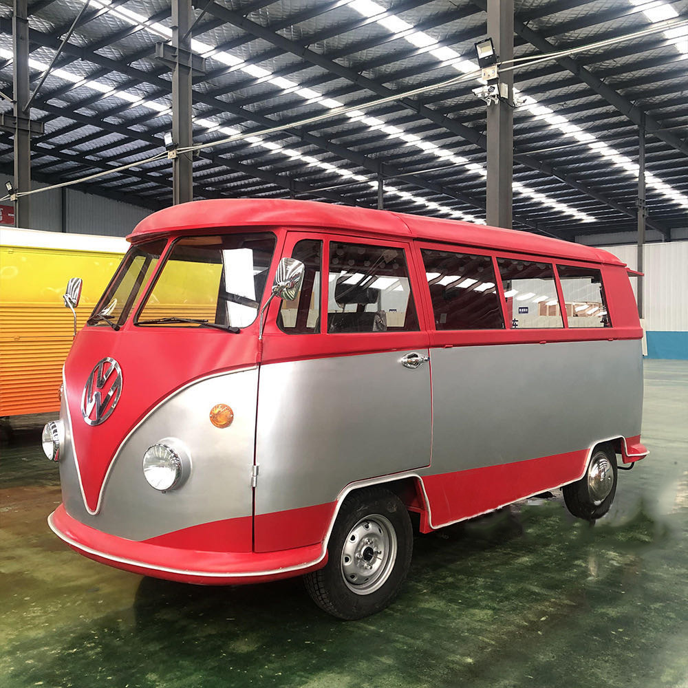 定制复古主题道具车多功能小吃车移动餐车商业售货车冷饮甜品餐车