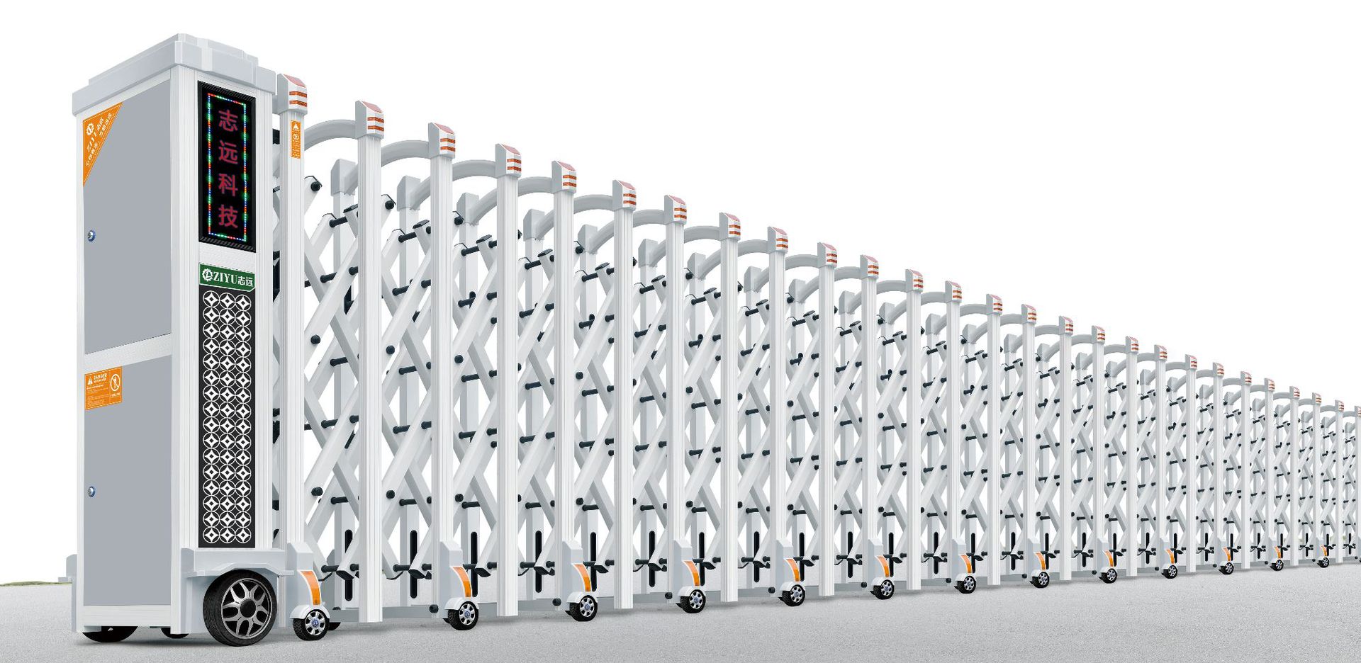 自动伸缩门电动推拉门铝合金材质电动伸缩门机关学校大门围墙大门