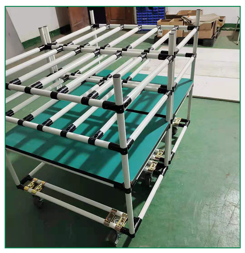 定制车间精益管料架周转车 仓储滑轨式线棒料架复合管精益管料