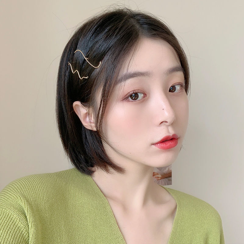 简约冷淡风ins发饰韩版个性不规则发夹女网红一字夹刘海边夹卡子