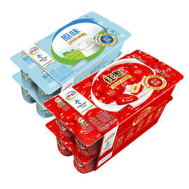 伊利红枣味酸奶100g*16连杯小盒装低温益生菌原味风味发酵乳制品