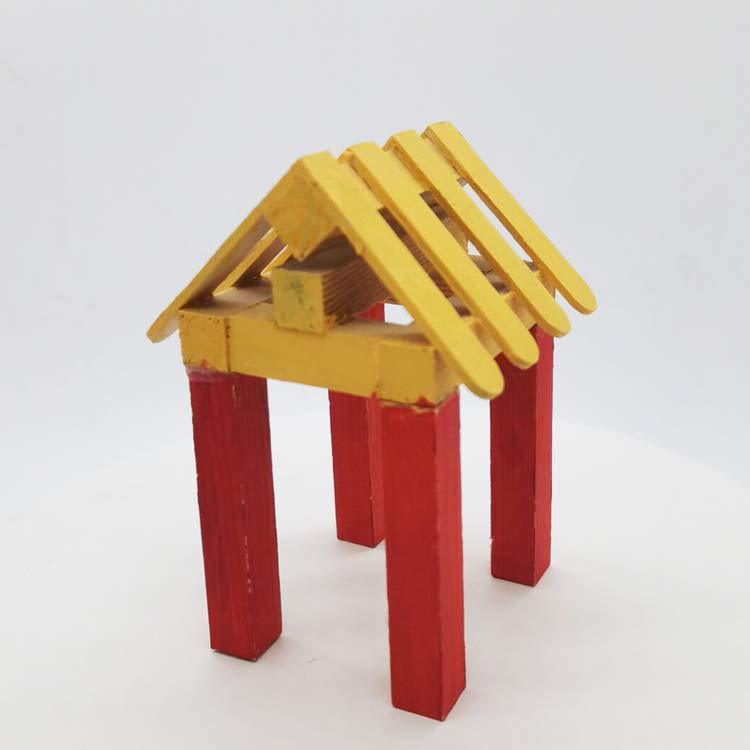 幼儿园手工科技制作diy木质小木亭科学实验科普益智拼装玩具材料