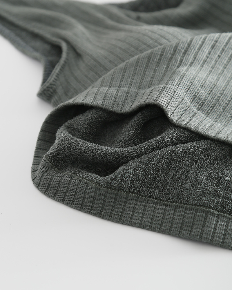 秋冬加厚保暖背心 毛圈款 带罩杯修身款内搭打底衫无袖 纯色棉质