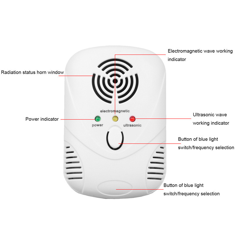 Cross-Border Electronic Ultrasonic Mosquito Repellent Mouse Expeller Multi-Purpose Mosquito Repellent Ultrasonic Cockroach Repellent Foreign Trade Model.