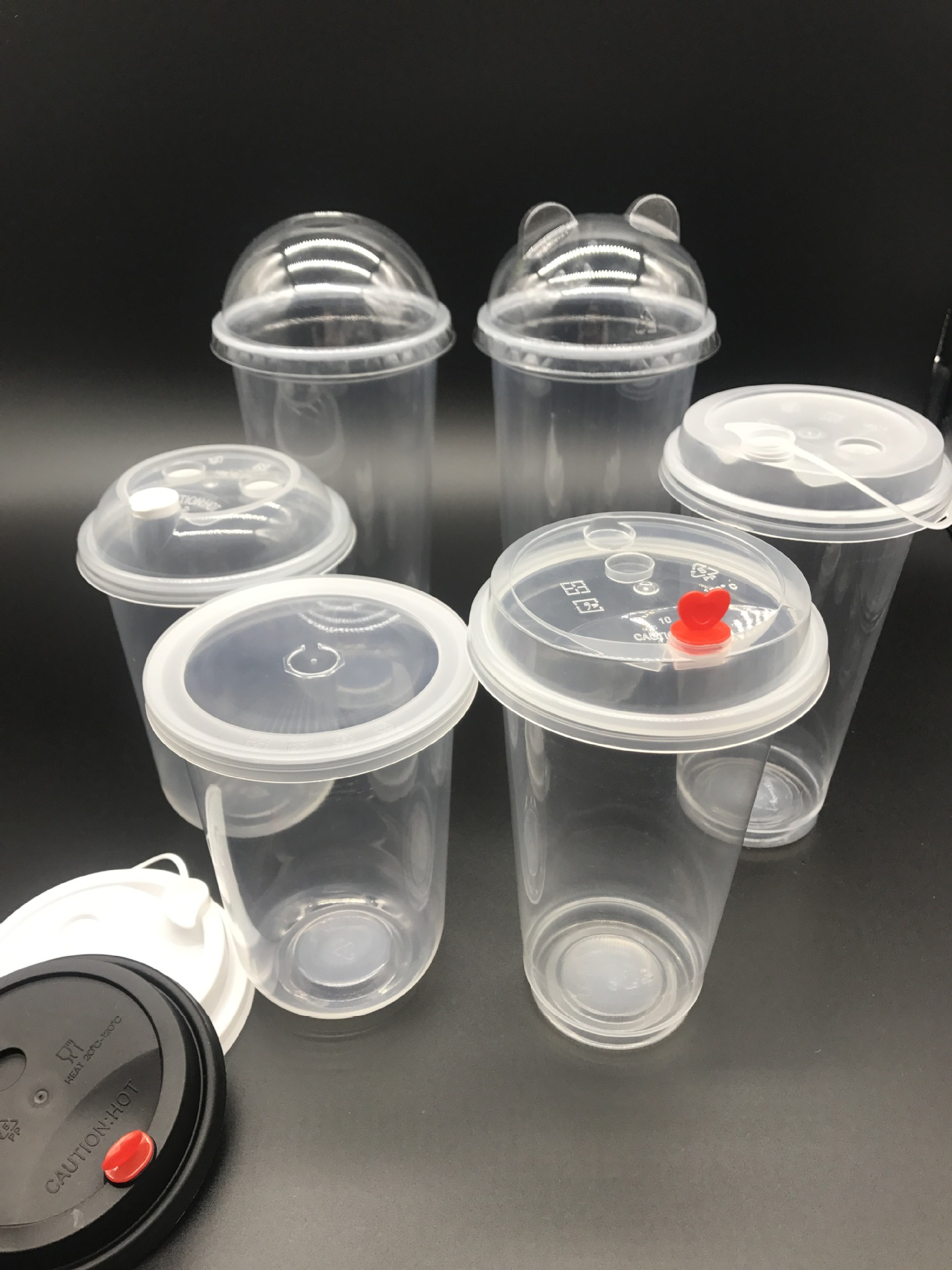 500/700/1000ml一次性网红透明磨砂注塑杯u型水果茶奶茶杯定制