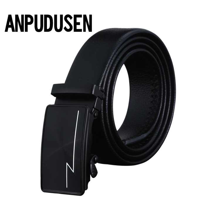 new belt men‘s business casual automatic buckle pu belt all-match pants belt spot stall supply wholesale