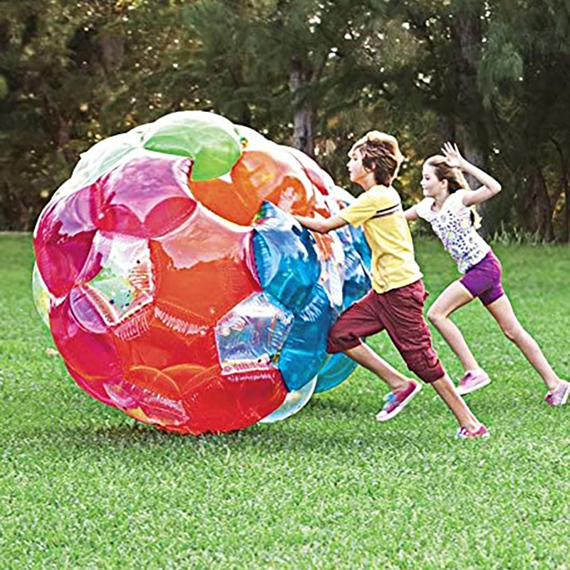 源头工厂制作pvc草地球碰碰球圆形游戏竞赛充气球草地玩具充气球