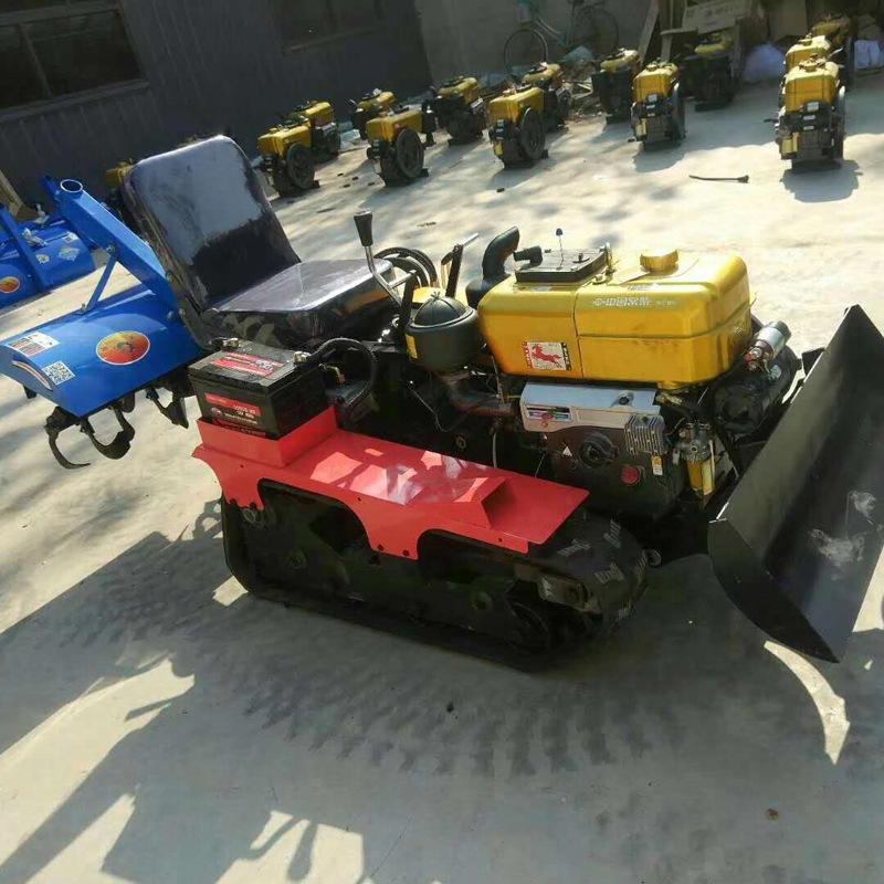 小型拖拉机微型园林果园挖沟机履带家用开沟施肥机农用小拖拉机