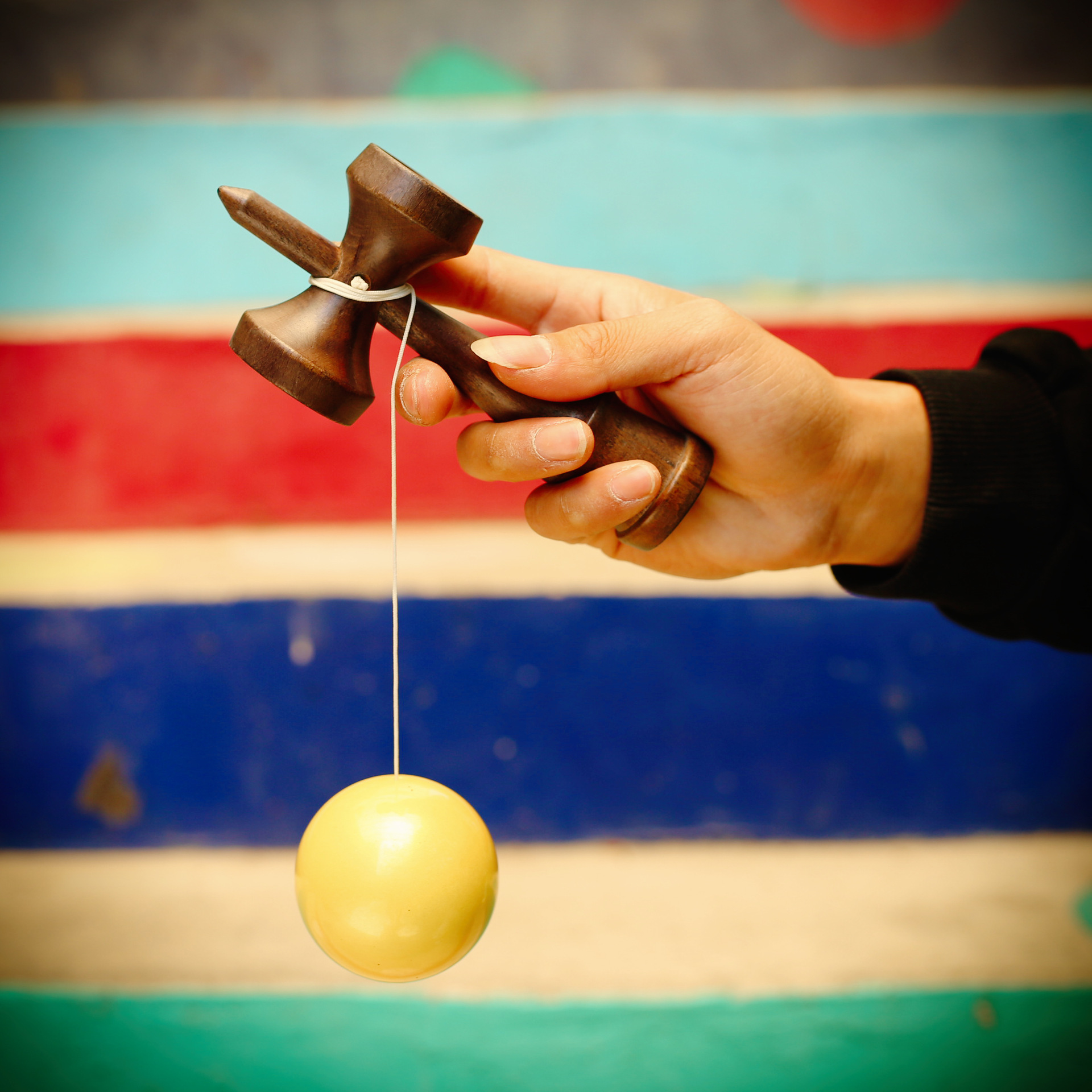 铜柄技巧球 木质 剑球 剑玉 kendama肯大妈